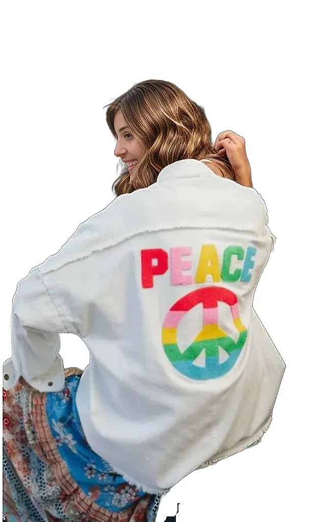 Peace Multi Colored Letters Shirt