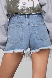 RHINESTONE DENIM SHORTS