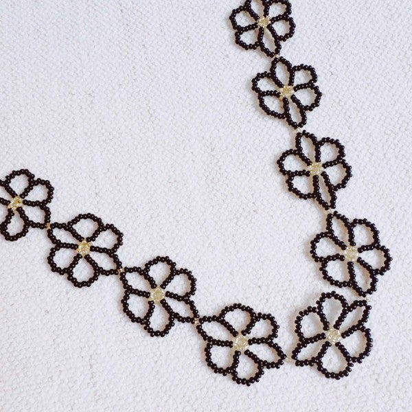 Ellison and Young Beaded Flower Bag Charm