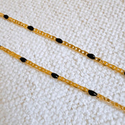 Ellison and Young Black / OS Color Pop Enamel Chain Necklace