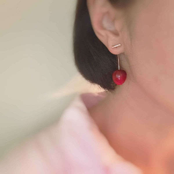 Ellison and Young Cherry / OS Sweet Cherry Drop Earrings