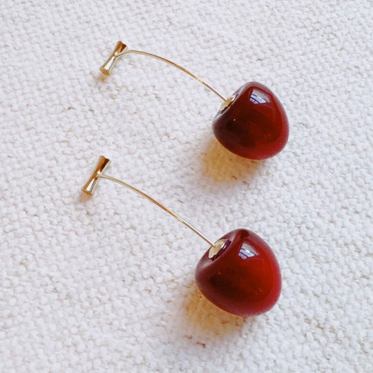 Ellison and Young Cherry / OS Sweet Cherry Drop Earrings