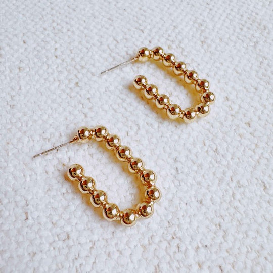 Ellison and Young Gold / OS Dotty Square Hoop Earrings