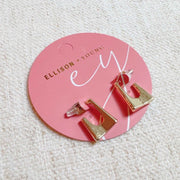 Ellison and Young Gold / OS Golden Square Hoop Earrings