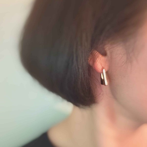 Ellison and Young Gold / OS Golden Square Hoop Earrings