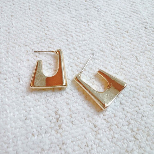 Ellison and Young Gold / OS Golden Square Hoop Earrings