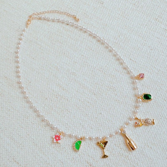 Ellison and Young Gold / OS Let's Celebrate Multi Charm Necklace