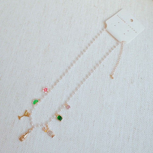 Ellison and Young Gold / OS Let's Celebrate Multi Charm Necklace