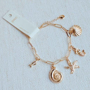 Ellison and Young Gold / OS Sea Side Multi Charm Bracelet