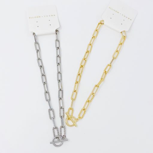 Ellison and Young Necklaces Gold / OS Toggle Chain Link Necklace