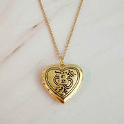 Ellison and Young Necklaces B / OS Nostalgic Heart Initial Open Locket Necklace