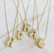 Ellison and Young Necklaces Crystal Bubble Initial Necklace