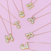 Ellison and Young Necklaces Crystal Bubble Initial Necklace