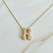 Ellison and Young Necklaces H / OS Crystal Bubble Initial Necklace