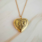 Ellison and Young Necklaces H / OS Nostalgic Heart Initial Open Locket Necklace