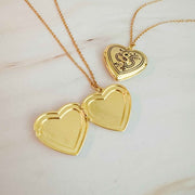 Nostalgic Heart Initial Open Locket Necklace