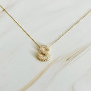 Ellison and Young Necklaces S / OS Crystal Bubble Initial Necklace