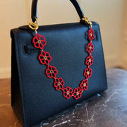 Ellison and Young Red / OS Beaded Flower Bag Charm