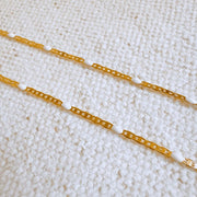 Ellison and Young White / OS Color Pop Enamel Chain Necklace