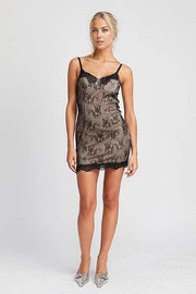 Dresses BLACK / S Mini Lace Dress