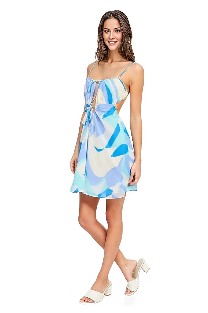 Emory Park Dresses Double Tie Mini Printed Dress