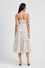 Emory Park Dresses MIDI FLORAL CORSET DRESS