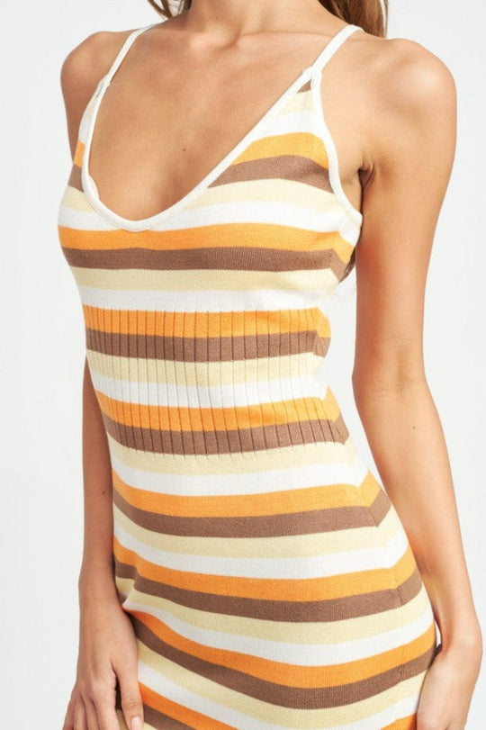 Stripes Body Con Dress