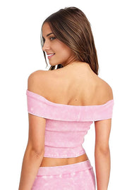 GARMENT DYE STRAPLESS CROP TOP