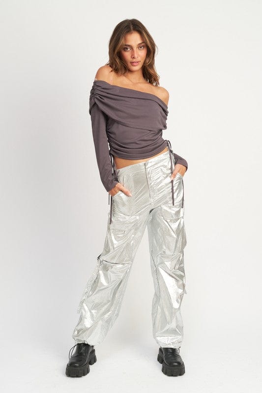 Pants METALLIC CARGO PANTS