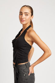 Shirts & Tops RUFFLED HALTER TOP