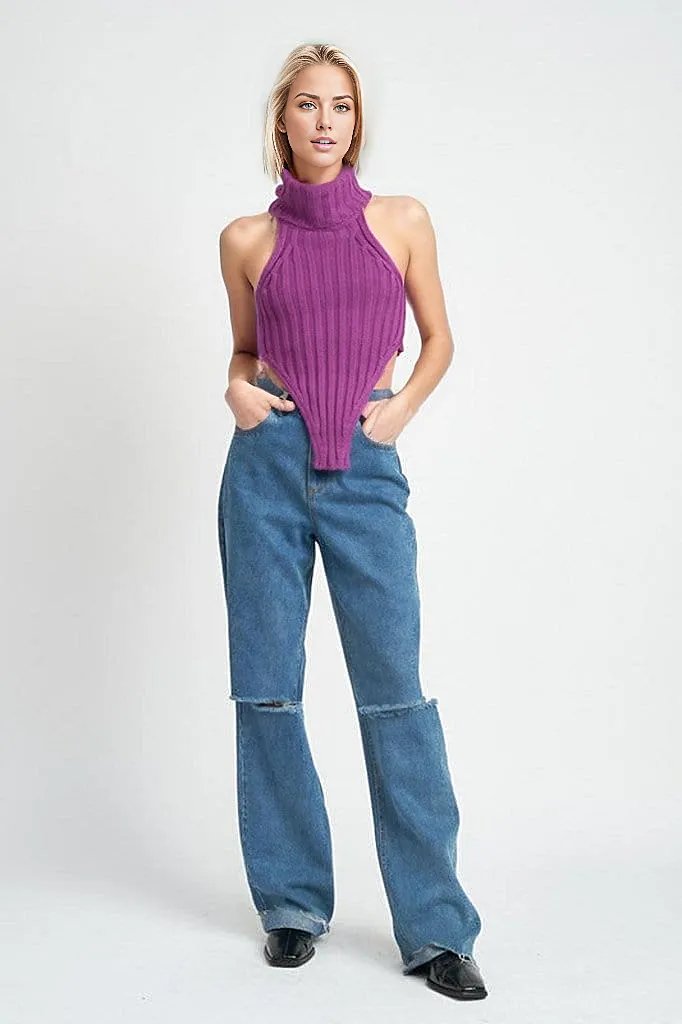 Willa Knit Cropped Turtleneck