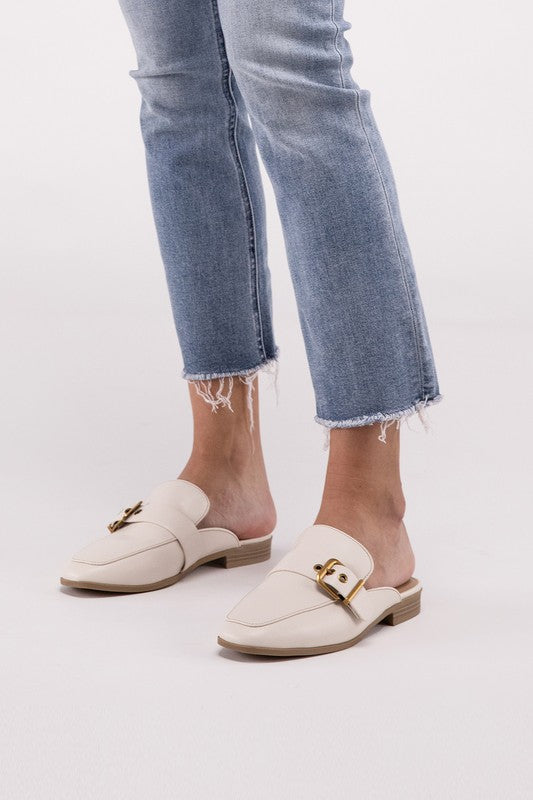 Chantal S Buckle Backless Slides Loafer Shoes