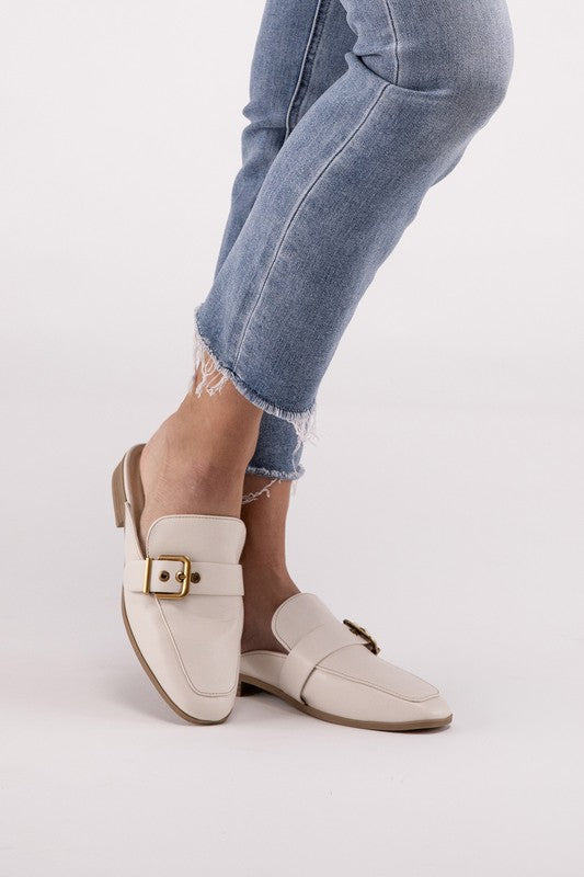 Chantal S Buckle Backless Slides Loafer Shoes