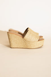 Fortune Dynamic Shoes TAN / 5.5 Bounty Wedge Platform Heels