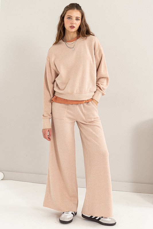 HYFVE Pants High Rise Wide Leg Drawstring Pants