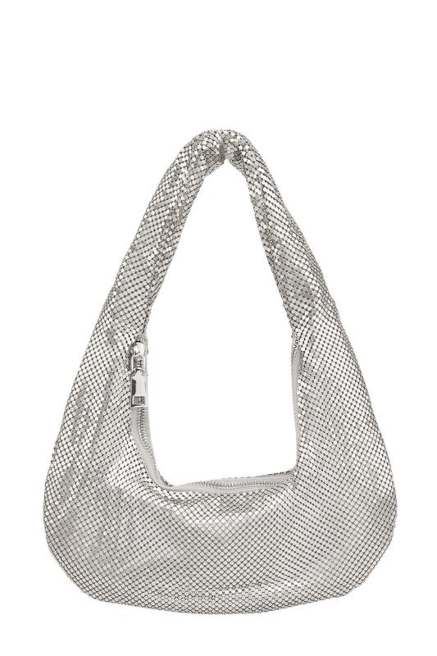 ICCO ACCESSORIES Handbags SILVER / OS U Shape Metal Mesh Bag