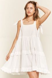 Square Neck Ruffle Dress