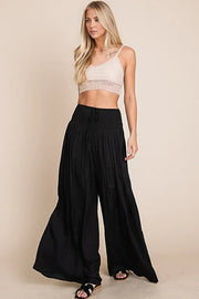 Ruched Casual waist wide resort pants