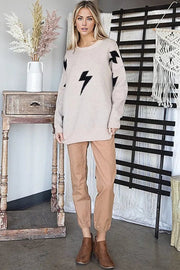 Lightening Bolt Crewneck Sweater