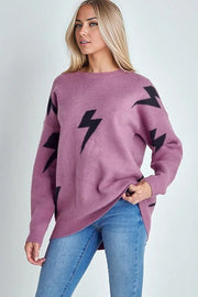 Lightening Bolt Crewneck Sweater