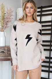 Lightening Bolt Crewneck Sweater