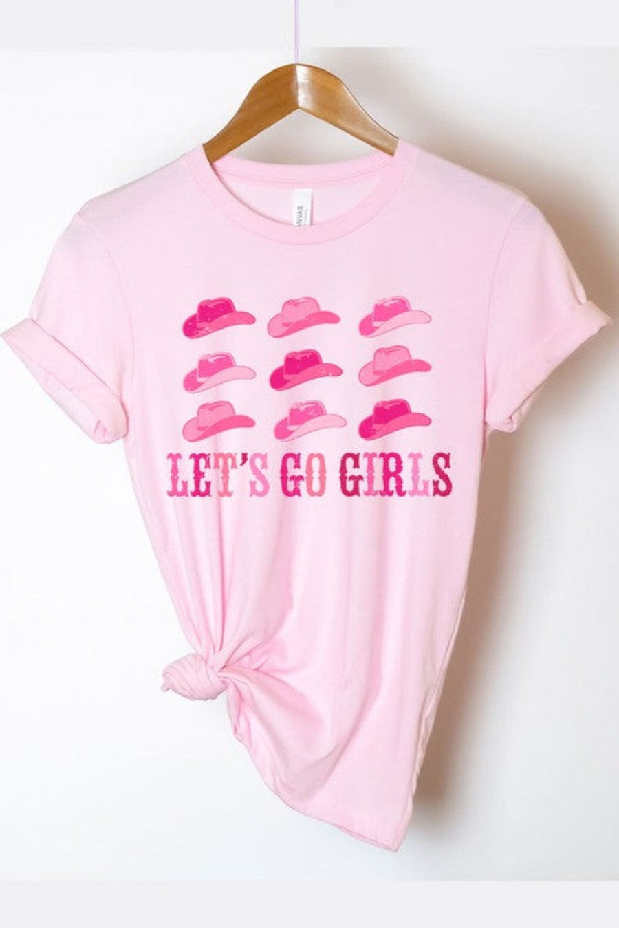 Kissed Apparel Shirts & Tops Pink / XXXL Curvy Plus Sizes Let's Go Girls Cowgirl Graphic Tee