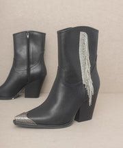 Kai - Rhinestone Fringe Boots