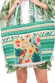 LA Jewelry Plaza Tote Bags AS PREVEIW / O/S Pirates Embroidered Tassel Oversize Fashion Tote