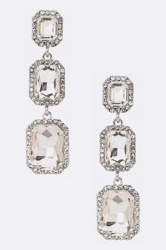 Crystal Drop Statement Earrings