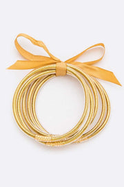 LA Jewelry Plaza Gold / O/S Gold Dust Stacking Bracelet Set