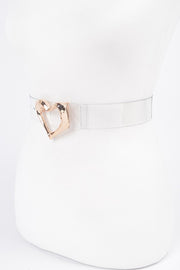 LA Jewelry Plaza Plus Size Hammered Heart Shape Transparent Belt