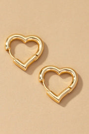 Heart Shaped Huggie Hoops