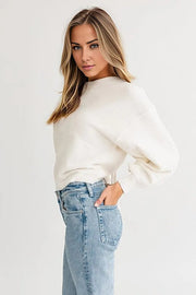 Fuzzy Sweater with Back Ruching