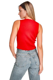 LE LIS Shirts & Tops Satin Bow Detail Sleeveless Sweater Top